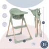 Baby Elegance Mash Baby High Chair for Babies & Toddlers (Sage)
