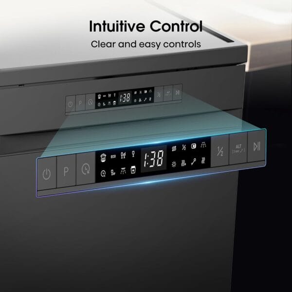 Hisense HS622E90BUK Freestanding Standard Dishwasher 85cm High - E Rated 24 x 23 x 33 inches (L x W x H) [Energy Class E] [Energy Class E]