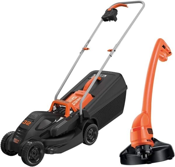 BLACK+DECKER 32cm Electric Rotary Mower with GL250 Grass Strimmer