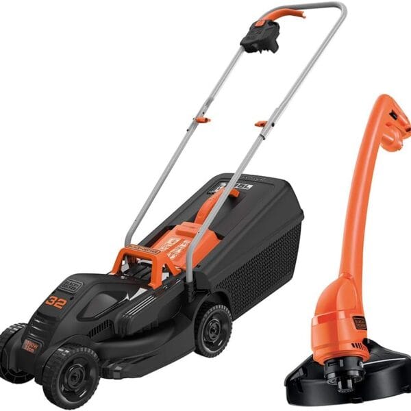 BLACK+DECKER 32cm Electric Rotary Mower with GL250 Grass Strimmer