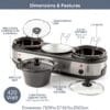 Quest Triple Slow Cooker, Buffet Server & Food Warmer, 7.5L Total Capacity