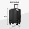 LEVEL8 Carry on Suitcase, 55CM Hand Luggage Expandable with