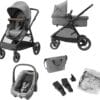 Maxi-Cosi Zelia S Trio, 3-in-1 Pram Travel System, 0–22 kg, Grey