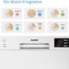 COMFEE' Table Top Dishwasher, 6 Place Settings, White [Energy Class D]