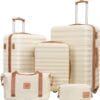 COOLIFE 5 PCS Luggage Set for Family, 20+24+28" Suitcases Set with TSA Lock
