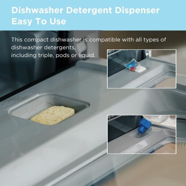 COMFEE' Table Top Dishwasher No Plumbing with 6L Water Tank [Energy Class D]