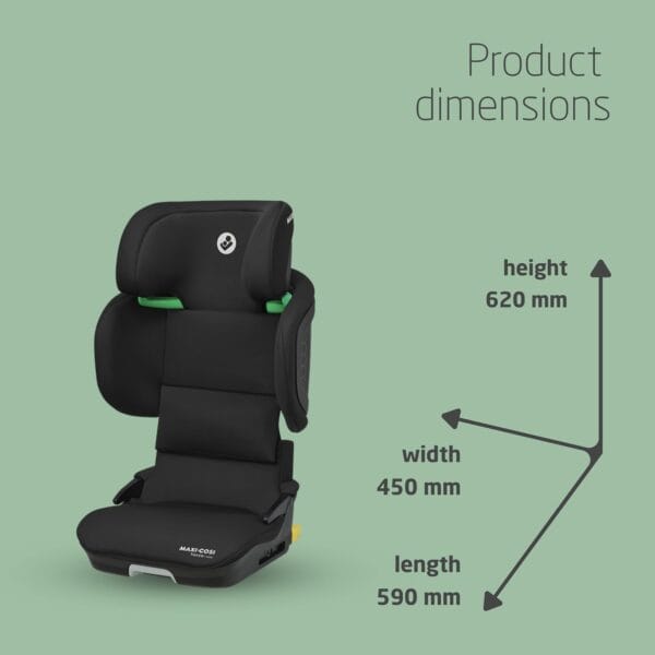 Maxi-Cosi Tanza i-Size, High Back Booster Seat, 100–150 cm, Full Black