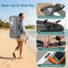 SereneLife Paddle Board Inflatable Stand Up SUP 32in Wide