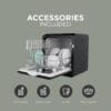 DMD Collective - 5L Table Top Dishwasher, Compact Mini Dishwasher, Black [Energy Class B]