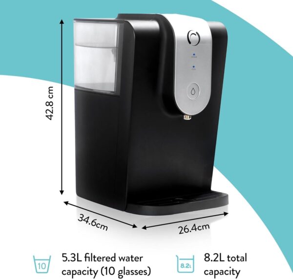 Aqua Optima Lumi Chilled Filtered Water Dispenser, 8.2L Countertop