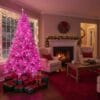 61Ta7kyrE4L._AC_SL1024_ 8Ft Flocked Prelit Pink Christmas Tree with Pink LED Lights Multifunction