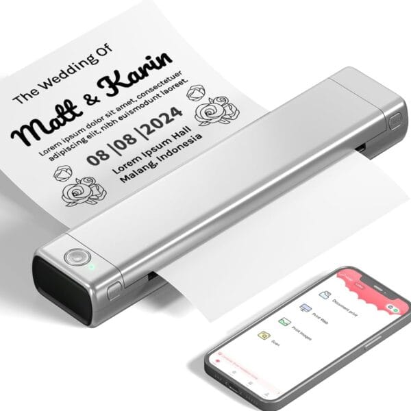 Phomemo M08F Wireless Bluetooth Mobile Inkless Portable Printer A4