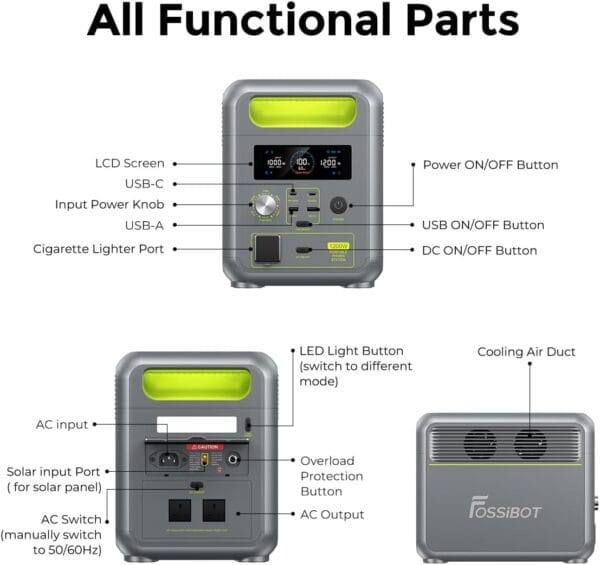 FOSSIBOT F1200 Portable Power Station