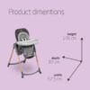 Maxi-Cosi Minla Evolutive Highchair, 0-60 kg, Essential Graphite