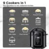 Midea Electric Pressure Cooker 5.7L, 9-in-1 Multi Cooker, 12 Presets, 80kPa