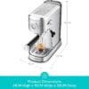 CASABREWS CM5418 Espresso Machine, Barista Coffee Machine with Milk Frother