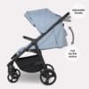 My Babiie MB160 Pushchair from Birth to 4 Years (22kg) – Blue