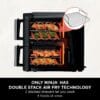 Ninja Double Stack 7.6L 2-Drawer Air Fryer, 6 Cooking Functions, Black