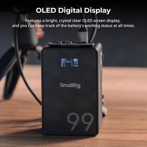 61l44Y1rT7L._AC_SL1500_ (1) SMALLRIG V Mount Battery VB99 SE, 99Wh / 6800mAh PD 65W USB-C Fast Charging