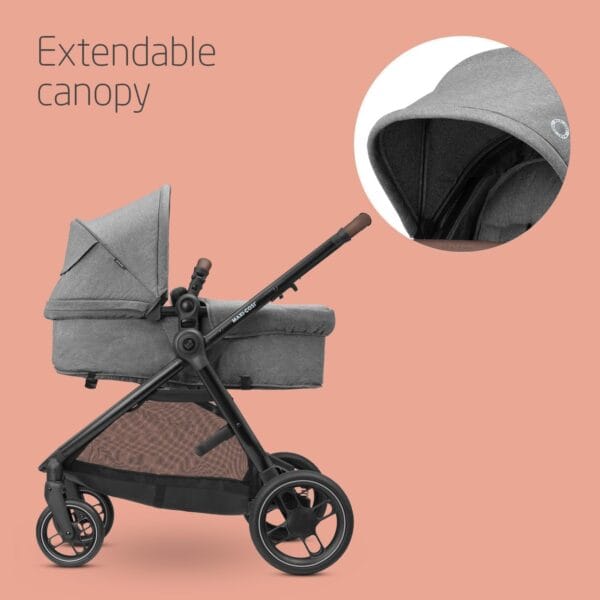 Maxi-Cosi Zelia S Trio, 3-in-1 Pram Travel System, 0–22 kg, Grey