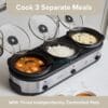 Quest Triple Slow Cooker, Buffet Server & Food Warmer, 7.5L Total Capacity