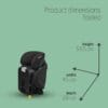 Maxi-Cosi Tanza i-Size, High Back Booster Seat, 100–150 cm, Full Black