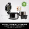Ninja Foodi 11-in-1 6L SmartLid Multi-Cooker, Stainless Steel/Black OL550UK