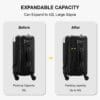 LEVEL8 Carry on Suitcase, 55CM Hand Luggage Expandable with