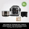 Ninja Foodi 11-in-1 6L SmartLid Multi-Cooker, Stainless Steel/Black OL550UK