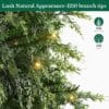 Shareconn 6.5ft Artificial Fir Function Christmas Tree with Lights,17 modes