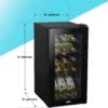 Dellonda Baridi 15 Bottle Wine Cooler Fridge with