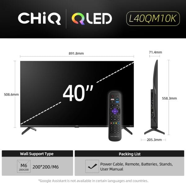 61x0r-3skML._AC_SL1500_ CHiQ 40 Inch Full HD QLED PRO Smart Roku TV