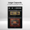 Hisense HDE3211BBUK 60cm Electric Cooker with Ceramic Hob-Black , A Rated Double Oven [Energy Class A]