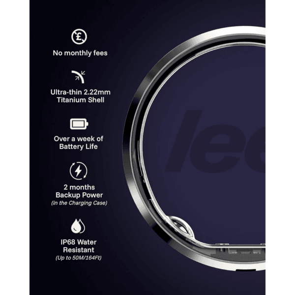 LEEP Smart Ring No Subscription Sleep Fitness Tracker Heart Rate Monitor