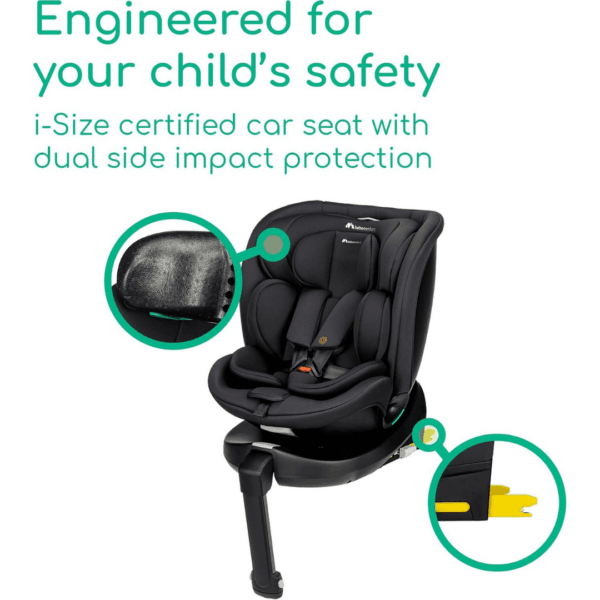 7 Bebeconfort RevolveFix Plus 360 i-Size, Car Seat, 40β150 cm, Full Black