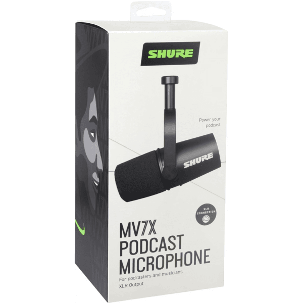 Shure MV7X Microphone - XLR Only Pro Quality Dynamic Mic for Podcasting & Vocal Recording