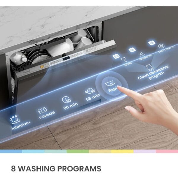 COMFEE' Fully Integrated Dishwasher, 14 Place Settings, Wi-Fi, Built-In [Energy Class C]