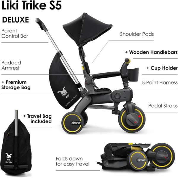 Doona Liki Baby Trike S5, Nitro Black