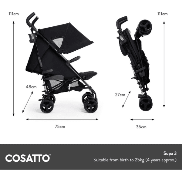 Cosatto Supa 3 Pushchair with Footmuff, (Hoglet)
