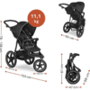 hauck Runner 2, Black - Robust All Terrain Pushchair with Raincover