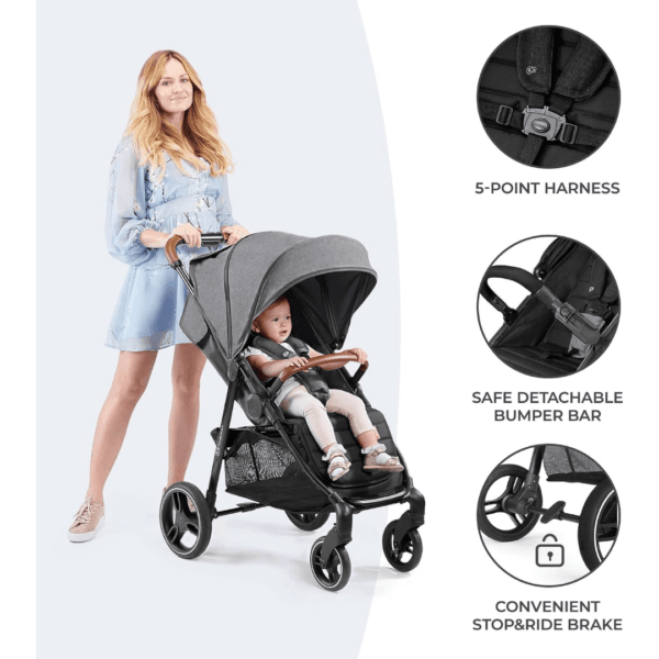 Kinderkraft Grande Plus Stroller Pushchair for Toddlers from Birth to 22 kg