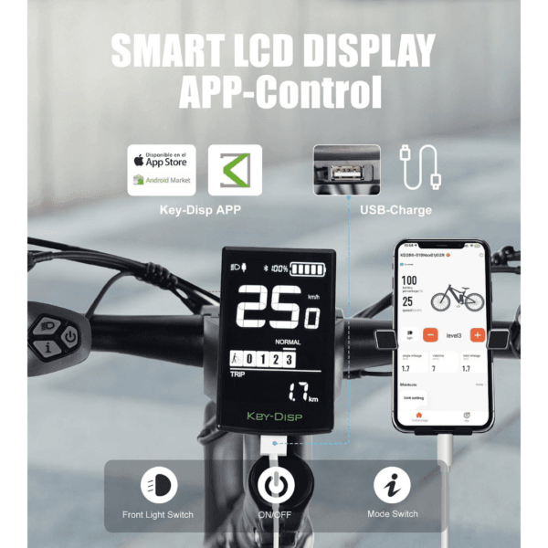 VARUN 27.5" Electric Bike, E-Mountain Bike with APP, 62 Miles Range