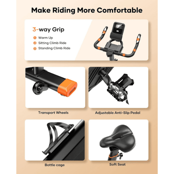 2026 Toputure Exercise Bike with LCD Display