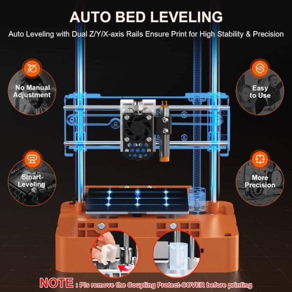 WEEFUN TINA2S 3D Printer Kit with 4 Color Silk PLA Filament Set Bundle for Beginners and Kids