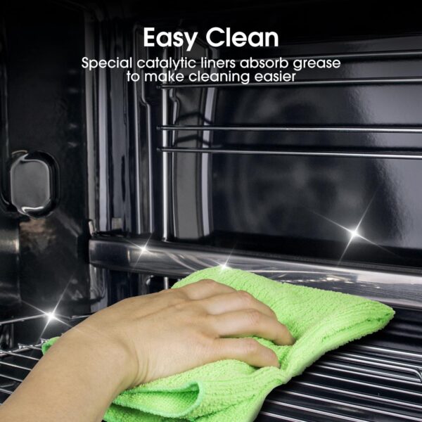 Hisense HDE3211BBUK 60cm Electric Cooker with Ceramic Hob-Black , A Rated Double Oven [Energy Class A]