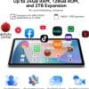 Tablet,11 Inch Android 16 Tablet with 24GB RAM 128GB ROM