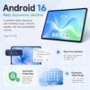 TECLAST 11 Inch Tablet, Android 16 Tablet, 24GB+128GB, with Case