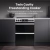 Hisense Hi6 Max 60cm Electric Cooker with Ceramic Hob HDCEC6C20W - White - A Rated [Energy Class A]