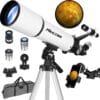 MEEZAA Telescope for Adults Astronomy, 80mm Aperture 600mm Refractor Telescope for Kids & Beginners