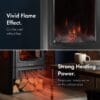 7116wj3N1SL._AC_SL1500_ Vonhaus Electric Log Burner 2000W β 2 Heat Settings β Black